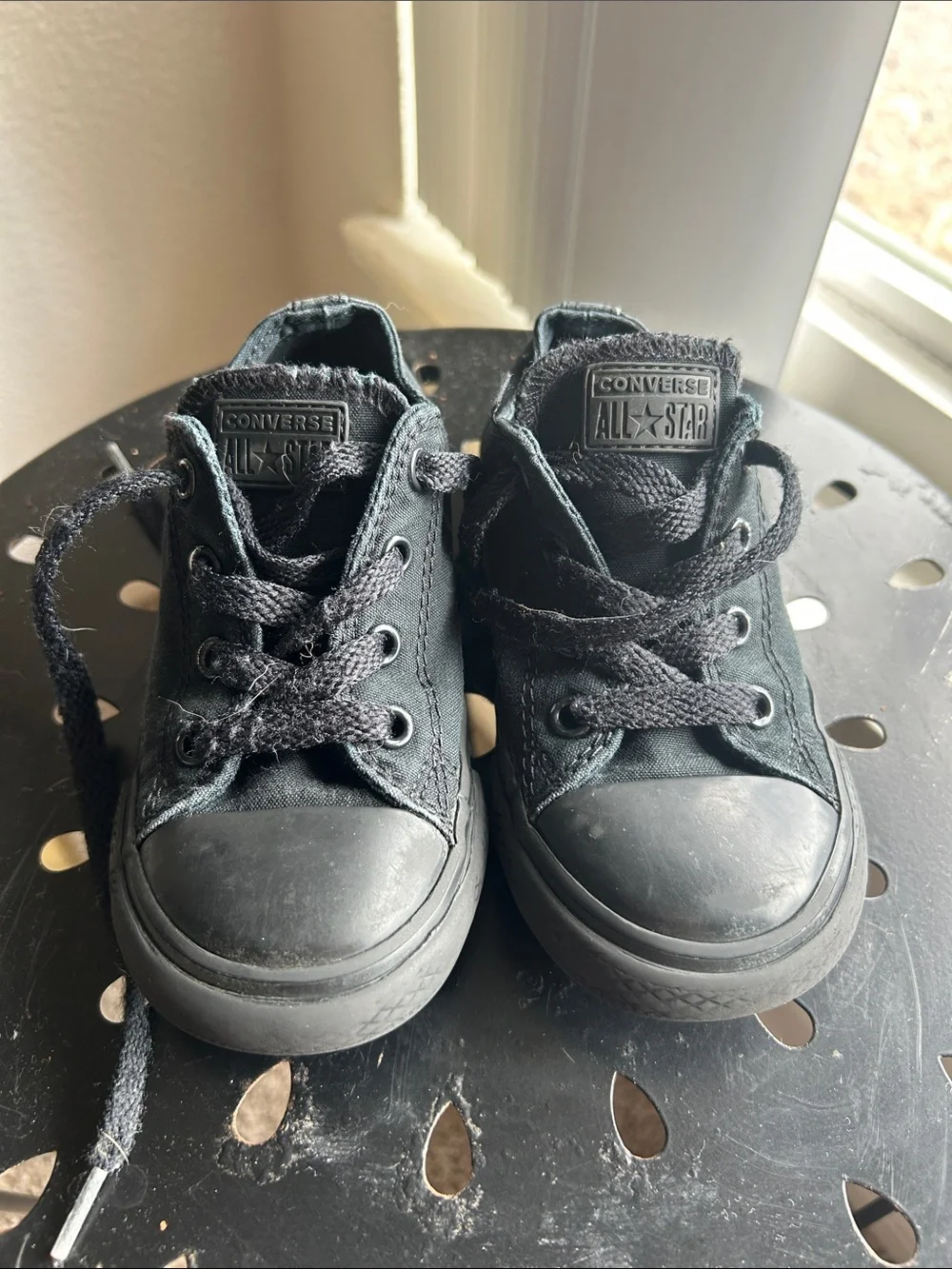 Converse solid black all star chucks